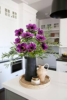 ドーム フランス クリスタル 花瓶 花器 新品 アネモネ パープル 希少 素敵 ドーム フランス クリスタル 花瓶 花器 新品 アネモネ パープル